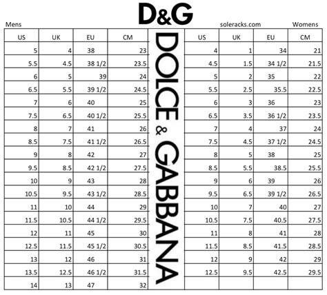 dolce gabbana size guide clothing|Dolce & Gabbana shoe size chart.